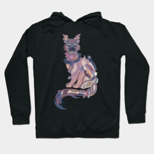 CAT STYLIZED ART PURPLE Hoodie